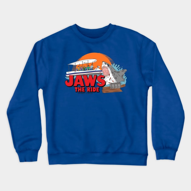 Jaws: The Ride Crewneck Sweatshirt by DeepDiveThreads